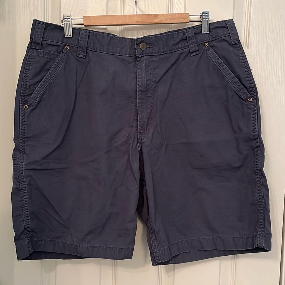 Carhartt Men’s Gray Relaxed Fit‎ Shorts Sz 38 Utility Work Pockets Rugged Canvas